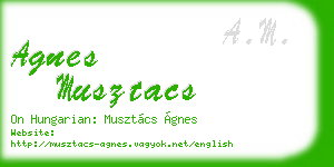 agnes musztacs business card