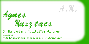 agnes musztacs business card